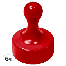 월드크린 네오디뮴 컬러 자석 홀더 대형, 레드, 6개