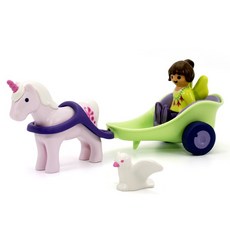 playmobil 摩比人 1 2 3 仙女和獨角獸馬車公仔 70401, 1個