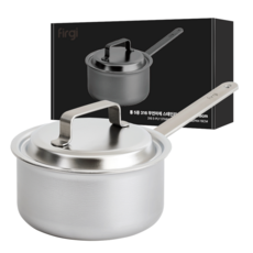 Firgi 電磁爐用 無研磨劑 通體五層 316不鏽鋼 單柄鍋, 不鏽鋼, 單柄鍋 16cm, 1個