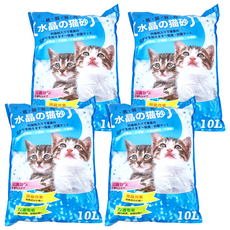 元氣王 原味水晶貓砂 10L - 尿液吸收，特殊孔隙結構，不爆裂，水晶型顆粒，無灰塵, 4包