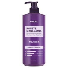 KUNDAL 昆黛爾 蜂蜜澳洲堅果保濕護髮素 粉紅葡萄柚香, 1.058L, 1瓶