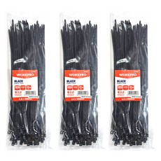 워크프로 케이블타이 300 WP329011 100p, 3개, 흑색