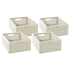 Brain 折疊箱, 象牙白, 大(400 x 300 x 150 mm), 4個