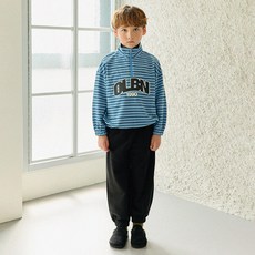 OWLEYBARN 兒童多色條紋半拉鍊上下套裝