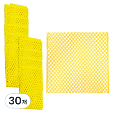 월드크린 망사 수세미 옐로우, 30개, 1개입