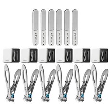 厚手指甲鉗套裝, 銀色, 6套