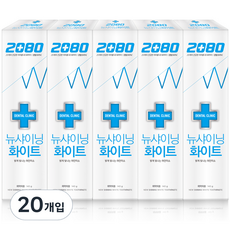 2080 덴탈크리닉 뉴샤이닝 화이트 치약, 140g, 20개