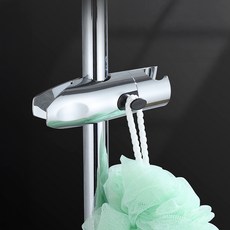 Hanbomnuri 夾式蓮蓬頭支架 淋浴桿固定架 夾子, 銀色