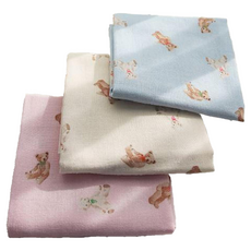 MAISONTEXTILE 女用小熊手帕三件組