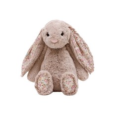 젤리캣 블라썸 버니 애착인형, 베이지, 1개