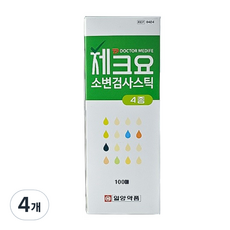 일양약품 체크요 단백뇨 소변검사 스틱 키트 4종, 100매, 4개