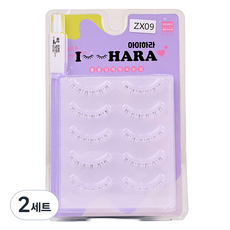 IHara Under-up 下睫毛 2p x 5入 + 膠水組 ZX09, 2個, 黑色