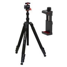 vonjean 高款旅行者智慧型手機三腳架 + 智慧型手機支架, 三腳架(VT-347-TH), 智慧型手機支架(VCM-553S)