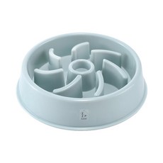 ZEZEPET 馬卡龍色旋風慢食寵物碗, 藍色, 1個
