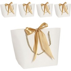 올하이 선물포장용 고급 종이 쇼핑백 5p, 06 하얀색