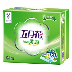 五月花 清膚柔潤 抽取衛生紙, 1袋, 24包
