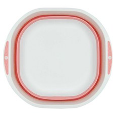 WE CHAMP 可攜帶折疊水盆臉盆 WTB-174 大款 37.5 x 34.5 x 14.5cm, 粉白色, 1個