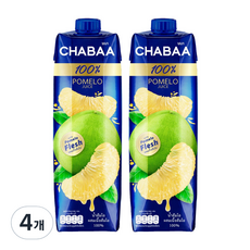 CHABAA 啜吧 柚子汁, 1L, 4瓶