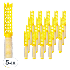 GREAGER 髮根蓬鬆燙髮捲 20入組 M, 5套, 黃色