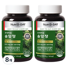 뉴트리디데이 프리미엄 솔잎정 36g, 60정, 8개