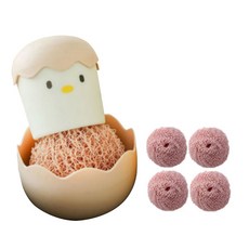 Peace Freedom 小雞手持菜瓜布套組, 粉紅色, 1套