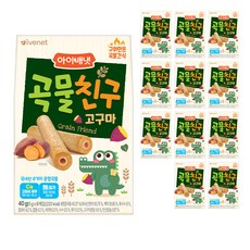 아이배냇 곡물친구, 고구마, 40g, 12개