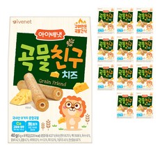 아이배냇 곡물친구, 치즈, 40g, 12개