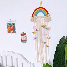 Market Plan 棉質彩虹髮夾掛架, 混合顏色, 1個