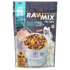 LitoMON 怪獸部落 全貓齡 美國太空凍乾生肉糧, 火雞 + 白鮭, 140g, 1包