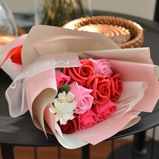 德科瑪尼香皂花可愛花束, 粉紅色+紅色