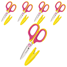 SDI 手牌 滑利剪 省力兒童剪刀 135mm, 0924C 顏色隨機, 5個