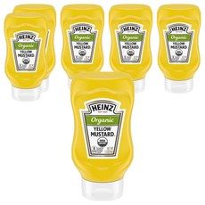 HEINZ 亨氏 有機黃芥末醬 226g 美國原裝進口 無添加人工色素 適合搭配多種美食, 6瓶