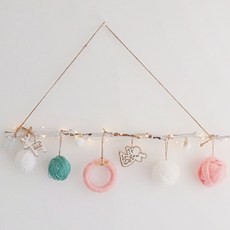 Bluehen 聖誕壁掛樹花環, 薄荷粉色