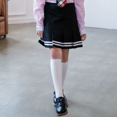 JACKID 女童條紋百褶短裙