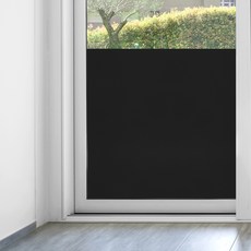 생활가꿈 열차단 자외선 차단 무점착 유리창 시트지, 암막불투명블랙, 100cm x 2m