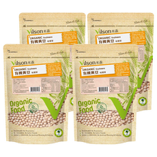 Vilson 米森有機 100%有機黃豆 不使用農藥、化學肥料及任何人工添加物, 450g, 4包