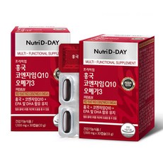 Nutri D-DAY 紅麴輔酶Q10 Omega-3膠囊, 30顆, 1100mg, 2盒