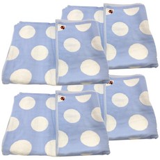 星紅織品 點點刺繡小瓢蟲浴巾 棉紗, 藍色, 4條