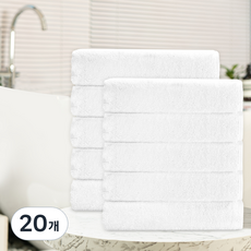 HABITY 高級毛巾 30支紗 150g, 白色, 20個