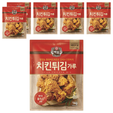 CJ BEKSUL 白雪 炸雞粉, 適合製作酥脆炸雞, 道地韓式風味, 1kg, 6包