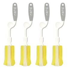 PUKU 藍色企鵝 替換刷頭2入組 適用於所有類型的奶瓶, 4個