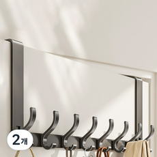 리브리카 후크 8구 도어행거 28cm, 그레이, 2개