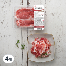 도드람한돈 앞다리 불고기용 1등급 (냉장), 800g, 4개