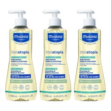 Mustela Stelatopia 卸妝油, 3個, 500ml