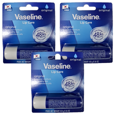 凡士林護唇膏 修護微因子 修護唇部 不黏膩, 原味無香, 4.8g, 3支