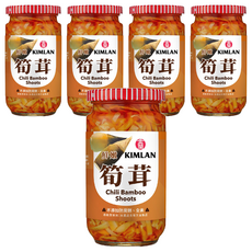 金蘭 鮮嫩筍茸 台灣新鮮麻筍 乳酸發酵 口感酸甜鹹潤, 350g, 5罐