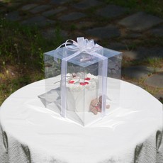 DesignPackage 蛋糕盒 1號 2層, 透明, 10個