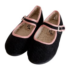 BabyZZam 女童繫帶刷絨羅紋平底鞋