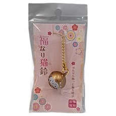 日本招財貓鈴鐺吊飾-金, 招財納福，日式風格，小巧精緻，隨身攜帶，增添生活樂趣, 1入