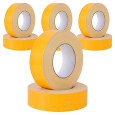 MaDaKkuMi 彩色寬版棉布膠帶 5cm x 20m, 02 黃色, 4個